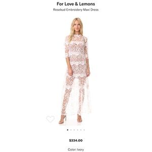 COPY - FOR LOVE AND LEMONS ROSEBUD MAXI DRESS SIZE S